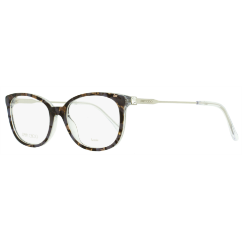 Jimmy Choo womens oval eyeglasses jc302 s61 gray havana 53mm