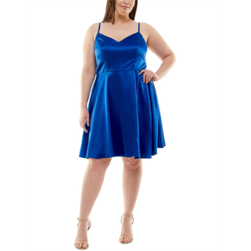 B. Darlin womens satin solid cocktail and party dress