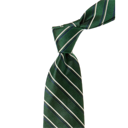 Brooks Brothers green sidewheeler stripe silk tie