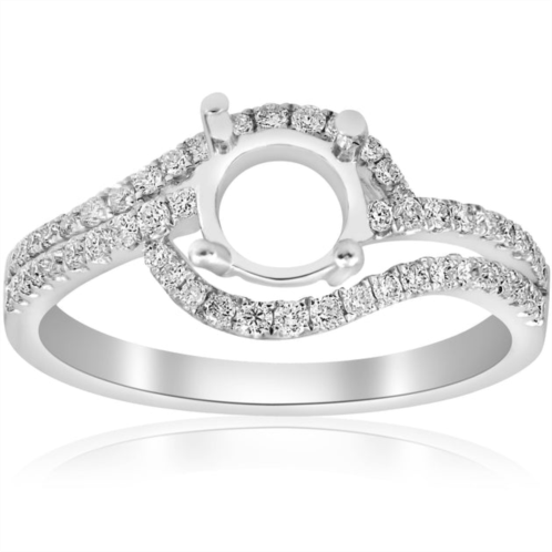 Pompeii3 3/8ct diamond engagement ring setting 18k white gold