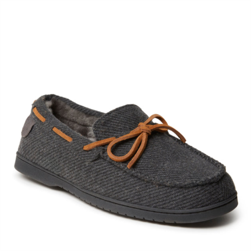 Dearfoams fireside by mens grafton microwool and genuine shearling moccasin