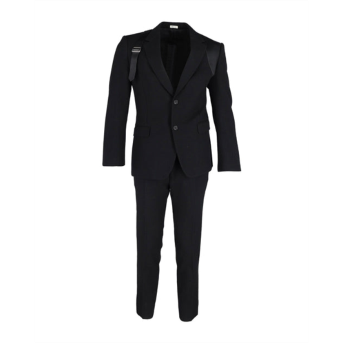 Alexander mcqueen harness two-piece suit set in black wool