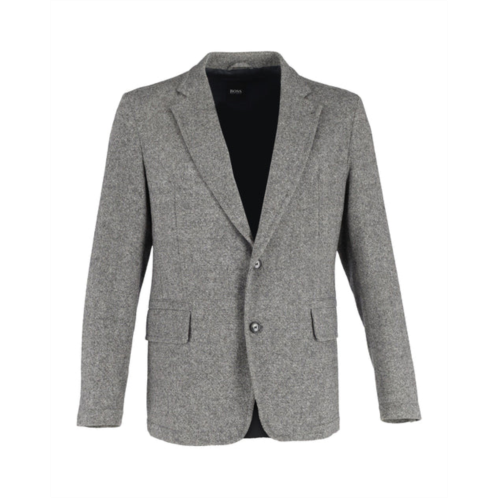 Boss single-breasted blazer in gray wool