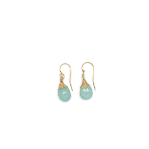 A Blonde and Her Bag jill short drop earring in chalcedony