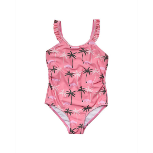 Snapper Rock palm paradise frill strap swimsuit