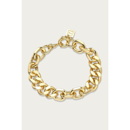 F+H Studios mixed up statement bracelet in gold