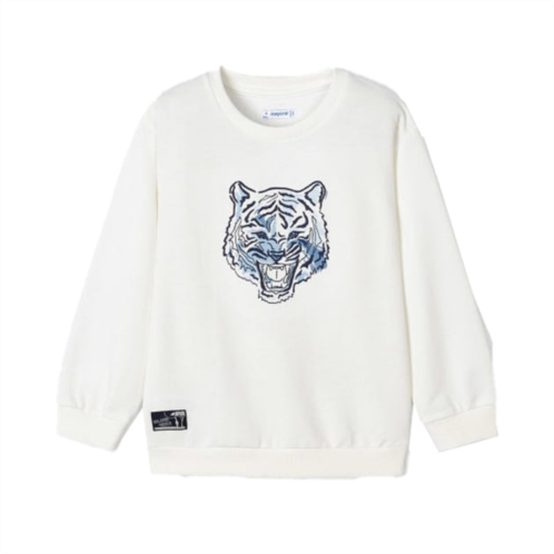Mayoral white tiger graphic sweatshirt