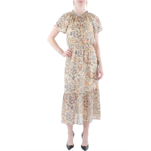 INC womens chiffon floral midi dress