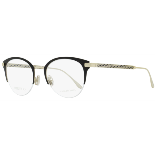 Jimmy Choo womens oval eyeglasses jc215 807 black/palladium 50mm