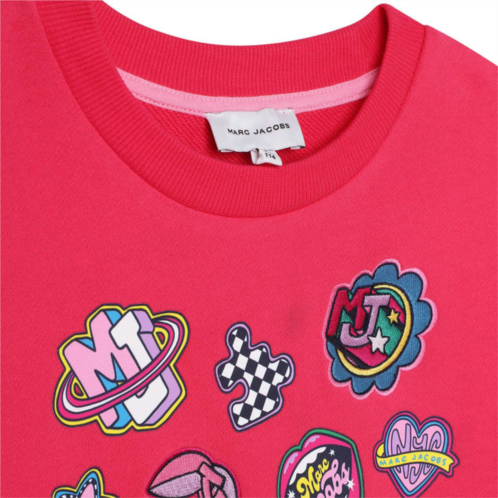 Little Marc Jacobs pink logo patch sweatshirt