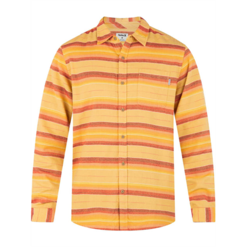 Hurley portland mens flannel striped button-down shirt