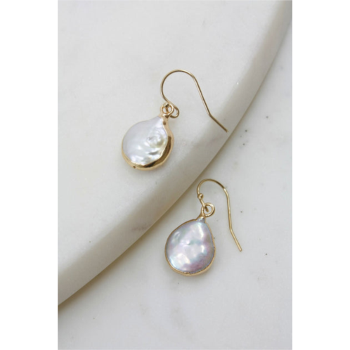 A Blonde and Her Bag small gold plated pearl earrings