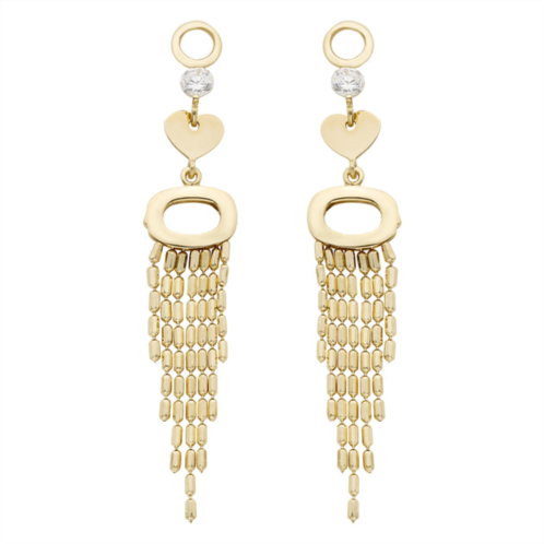A&M 14k gold fringe drop earrings