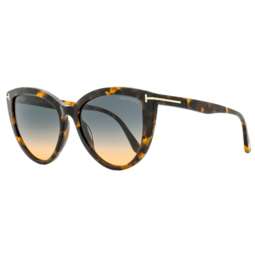 Tom Ford womens isabella-02 cat eye sunglasses tf915 55p dark havana 56mm