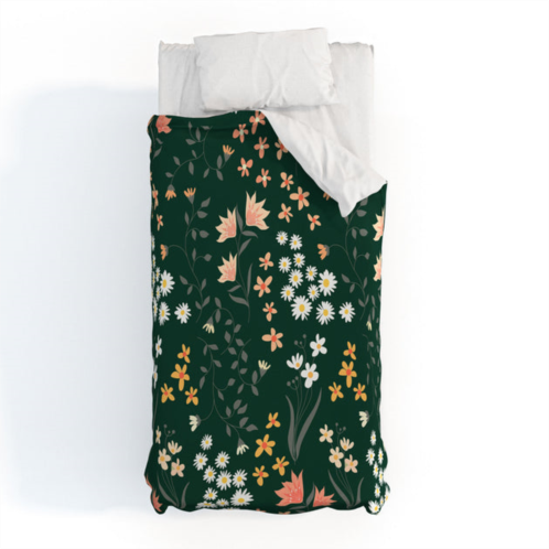 Deny Designs emanuela carratoni meadow flowers theme polyester duvet
