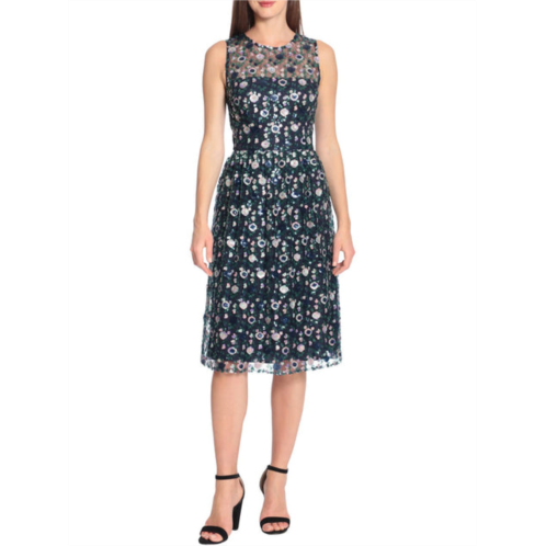 Maggy London womens sequined wedding cocktail and party dress