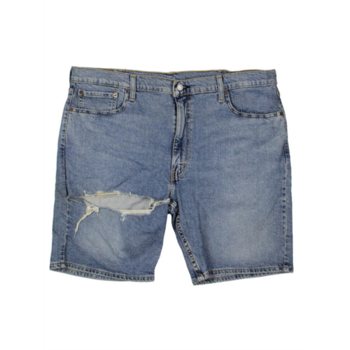Levi Strauss & Co. 412 mens slim fit ripped denim shorts