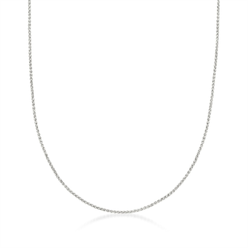 Ross-Simons 1mm 14kt white gold wheat chain necklace