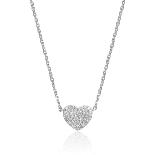 DIANA M. 14k white gold 0.16ct diamond necklace