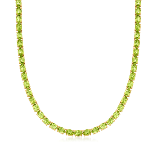 Ross-Simons peridot tennis necklace in 18kt gold in sterling