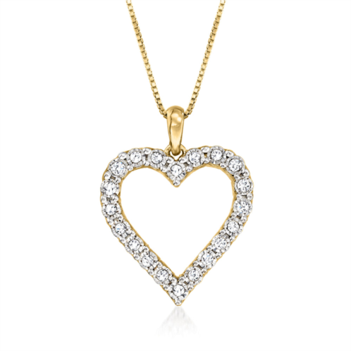 Ross-Simons diamond heart pendant necklace in 18kt gold over sterling