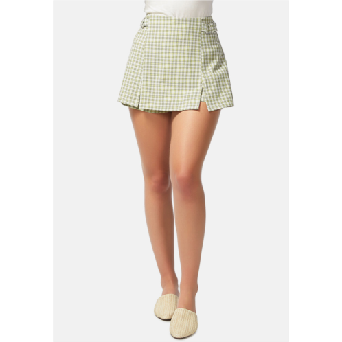 London Rag chequered skort with buckles