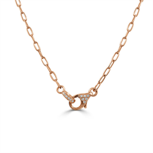Sabrina Designs 14k gold & diamond paperclip link necklace