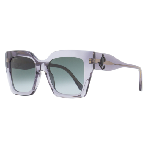 Jimmy Choo womens square sunglasses eleni /g/n r6s9o transparent gray 53mm