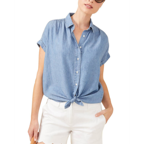 J.McLaughlin alondra linen-blend blouse