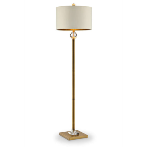 Simplie Fun 63.25-inch perspicio solid crystal orb gold column floor lamp