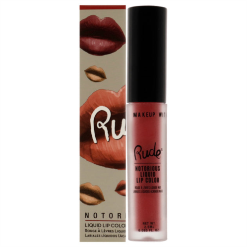 Rude Cosmetics notorious rich long liquid lip color - radical red by for women - 0.1 oz lip color