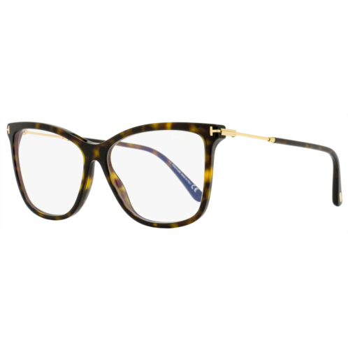 Tom Ford womens magnetic clip-on eyeglasses tf5824b 052 havana/gold 56mm