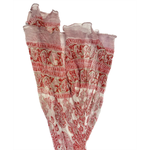 Paisley and Pomegranate chiffon scarf in red
