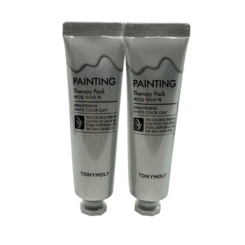 TonyMoly painting therapy pack white color gel clay brightening 1 oz set of 2