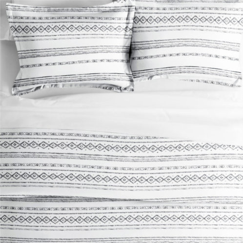 Ienjoy Home geo threads light gray pattern duvet cover set ultra soft microfiber bedding
