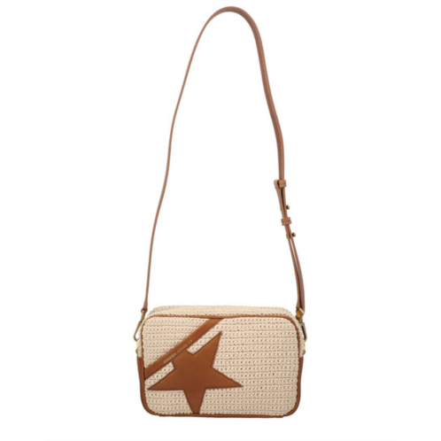 Golden Goose star knit & leather shoulder bag