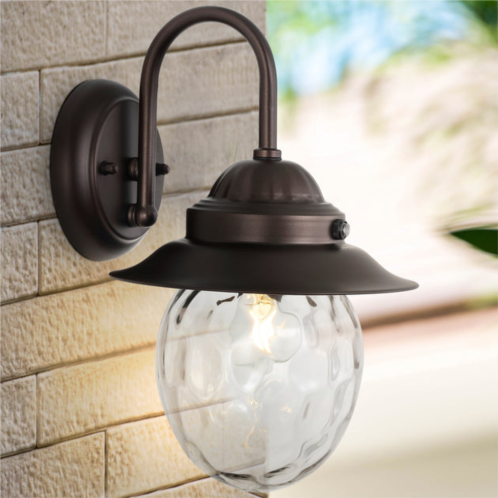 JONATHAN Y rodanthe 8.25 1-light farmhouse industrial iron/glass outdoor led sconce