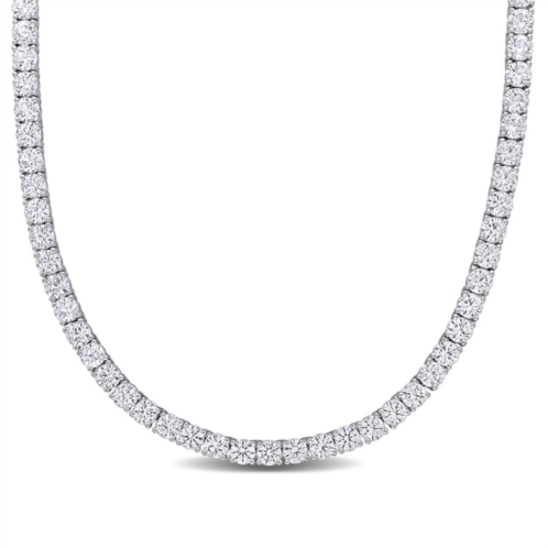 Mimi & Max 33 ct tgw created white sapphire tennis necklace in sterling silver