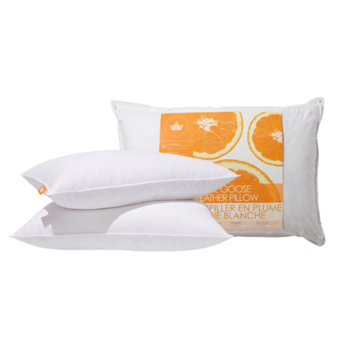 Canadian Down & Feather Company white goose feather pillow medium support - 2 pack