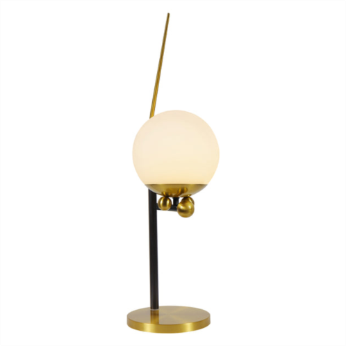 VONN Lighting chianti vat6121ab 22 height integrated led table lamp with glass shade in antique brass