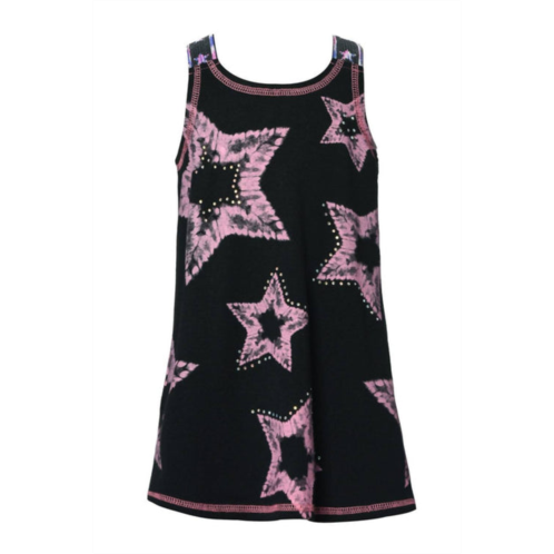 Baby Sara aline dress with star print in black