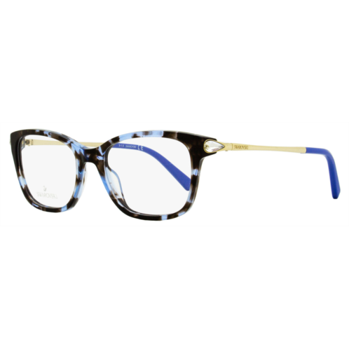 Swarovski womens rectangular eyeglasses sk5350 55a blue havana 49mm