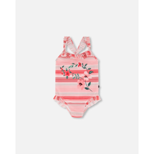 Deux par Deux one piece swimsuit multicolor pink stripe