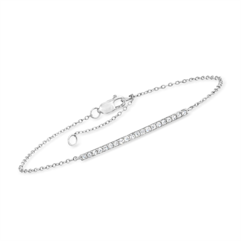 RS Pure by ross-simons diamond bar bracelet in sterling silver