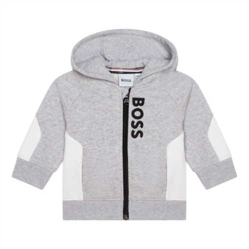 BOSS gray logo hoodie