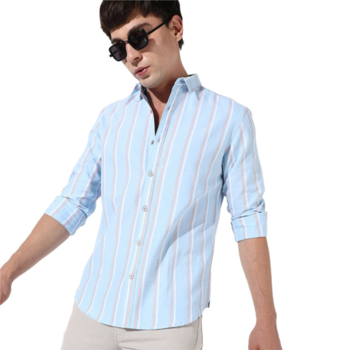 Campus Sutra striped cotton shirt