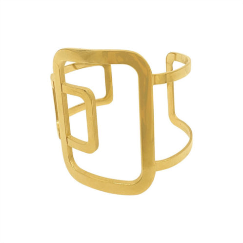Adornia water resistant sculptural cuff gold