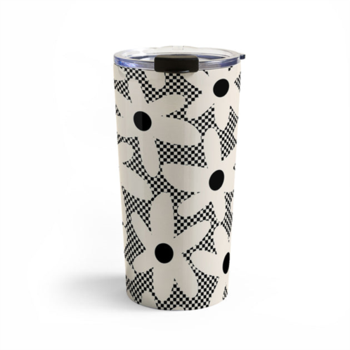Deny Designs kierkegaard design studio daisy time retro floral checks travel mug
