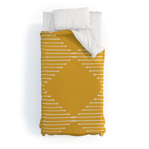 Deny Designs summer sun home art geo yellow polyester duvet