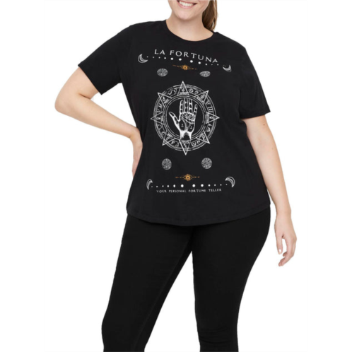 Vero Moda plus la fortuna womens crewneck graphic t-shirt